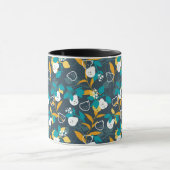 Pear Frucht Pflanze in Schwarz-Farbmuster Tasse (Zentrum)