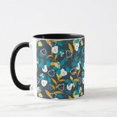 Pear Frucht Pflanze in Schwarz-Farbmuster Tasse (Links)