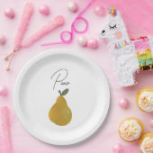 Pear Fruit Illustration Pappteller (Party)
