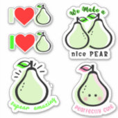 Pear Fun Pun motiviert ermutigende Worte Aufkleber (Vorderseite)