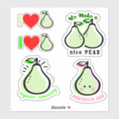 Pear Fun Pun motiviert ermutigende Worte Aufkleber (Blatt)