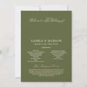Pear Green Wedding Flat Program Einladung (Vorderseite)