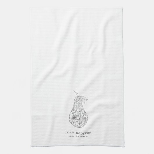 Pear in Bloom Geschirrtuch (Vertikal)