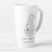 Pear in Bloom Latte Mok Milchtasse (Rechte Ecke)