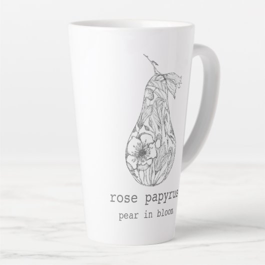 Pear in Bloom Latte Mok Milchtasse (Rechte Ecke)