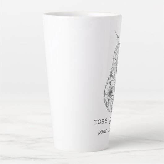 Pear in Bloom Latte Mok Milchtasse (Vorderseite)