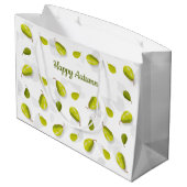 Pear Large Gift Bags Große Geschenktüte (Rückseite Schrägansicht)