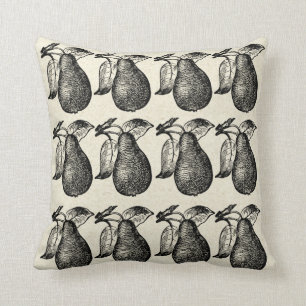 Pear Muster Vintag Fruit Rustic Pears Dekoration Kissen