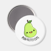 Pear-Niedliche Fruchtpear Pun Magnet (Vorderseite/Rückseite)