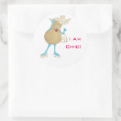 'Pear Paula' Glossy Round Sticker (Tasche)