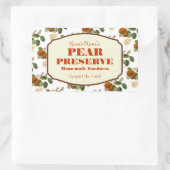 Pear Preserve Jam Label Rechteckiger Aufkleber (Tasche)