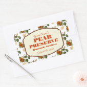 Pear Preserve Jam Label Rechteckiger Aufkleber (Umschlag)