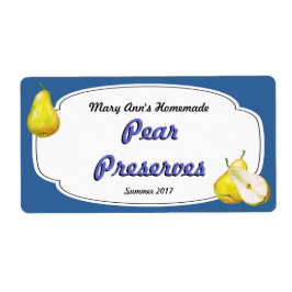 Pear Preserves Canning Labels