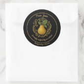 Pear Serenity – Artisan Jam Label Runder Aufkleber (Tasche)