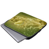 Pear Splash individuelle Name Notebook-Ärmel Laptopschutzhülle (Vorne Knopf)