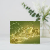 Pear Splash Postkarte (Stehend Vorderseite)