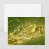 Pear Splash Postkarte (Vorne/Hinten)
