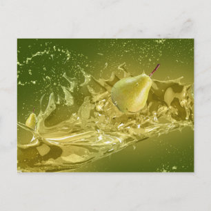 Pear Splash Postkarte