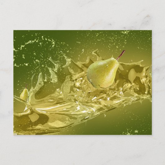 Pear Splash Postkarte (Vorderseite)