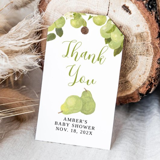 Pear Theme Bevorzugung Geschenkanhänger