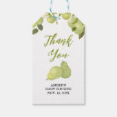 Pear Theme Bevorzugung Geschenkanhänger (Vorderseite)