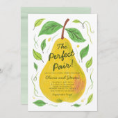 Pear Theme Die perfekte Dusche für Paare Einladung (Vorne/Hinten)