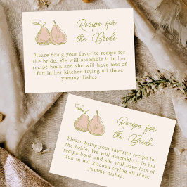 Pear Themed Recipe for the Bride Bridal Shower Begleitkarte