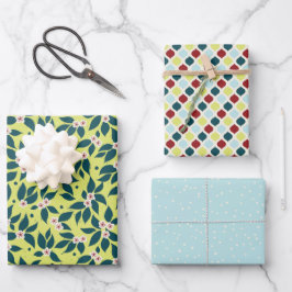 Pear Tree Holiday Geschenkpapier Set