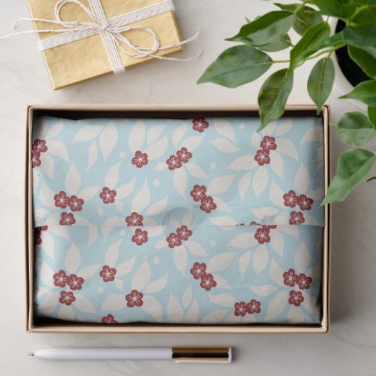 Pear Tree Holiday - Pear blossom - Cranberry Red Seidenpapier (Geschenk)