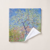 Pear Tree in Blume - Claude Monet Badhandtuch Set (Waschlappen)