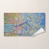 Pear Tree in Blume - Claude Monet Badhandtuch Set (Handtuch)