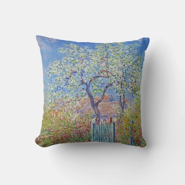 Pear Tree in Blume - Claude Monet Kissen (Vorderseite)