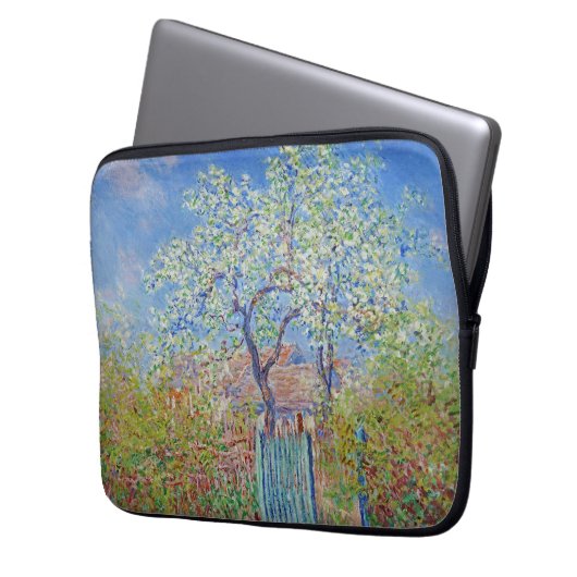 Pear Tree in Blume - Claude Monet Laptopschutzhülle (Vorderseite Links)