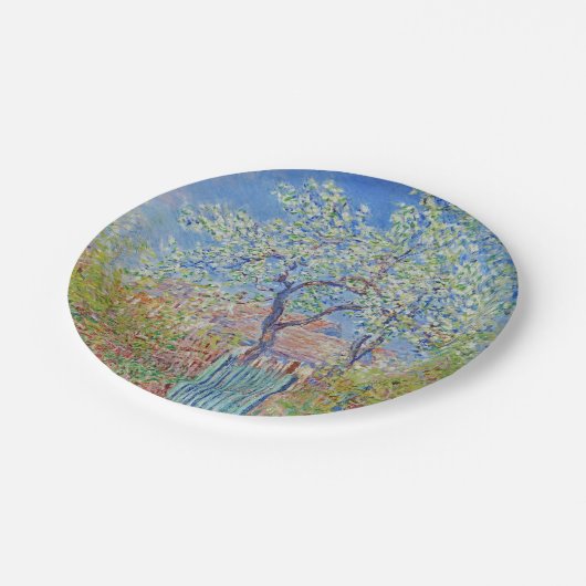 Pear Tree in Blume - Claude Monet Pappteller (Schrägansicht)