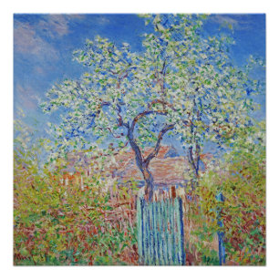 Pear Tree in Blume - Claude Monet Poster