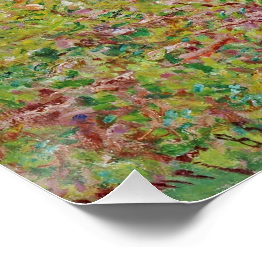Pear Tree in Blume - Claude Monet Poster (Ecke)