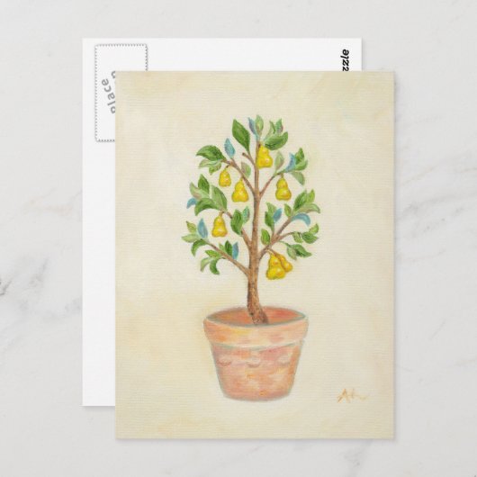 Pear Tree Postcard Postkarte (Vorne/Hinten)