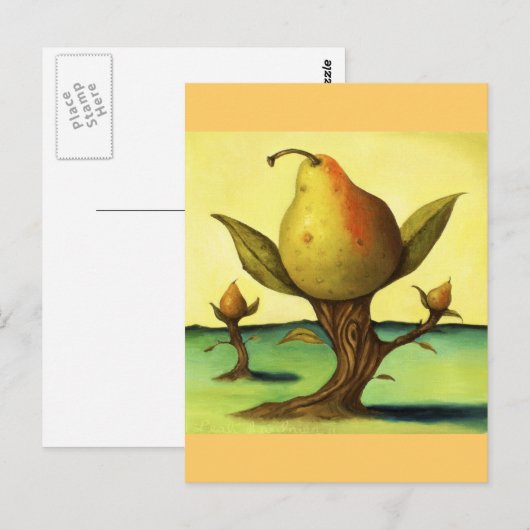 Pear Tree Postkarte (Vorne/Hinten)