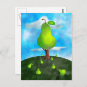 Pear Tree Postkarte (Vorne/Hinten)