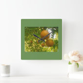 Pear Tree Quadratische Wanduhr (Zuhause)