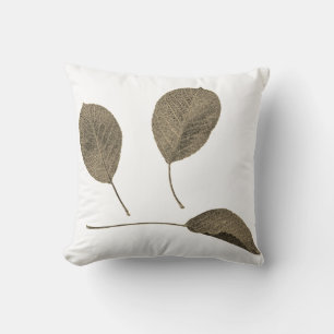 Pear Tree Sepia Leaf Textur Kissen Kissen Kissen K