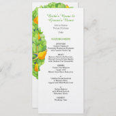 Pear Tree Wedding Menu Einladung (Vorne/Hinten)