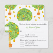 Pear Tree Wedding RSVP Card Karte (Vorne/Hinten)