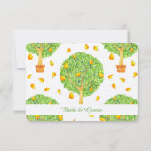 Pear Tree Wedding RSVP Card Karte (Rückseite)