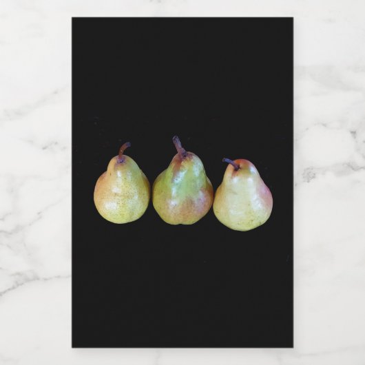 Pear Trio Weinetikett (Einzelnes Label)