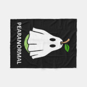 Pearanormal Cute Ghost Pear Halloween Costume Funn Fleecedecke (Vorderseite (Horizontal))