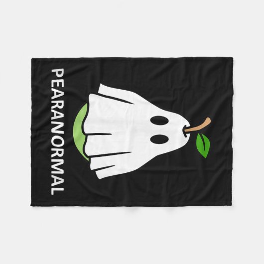 Pearanormal Cute Ghost Pear Halloween Costume Funn Fleecedecke (Vorderseite (Horizontal))
