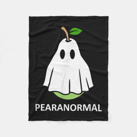 Pearanormal Cute Ghost Pear Halloween Costume Funn Fleecedecke (Vorderseite)