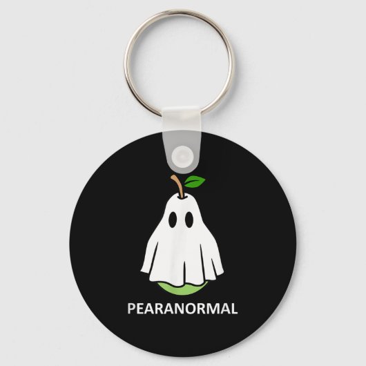 Pearanormal Cute Ghost Pear Halloween Costume Funn Schlüsselanhänger (Vorderseite)