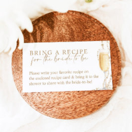 Pearen und Prosecco-Brautparty Begleitkarte